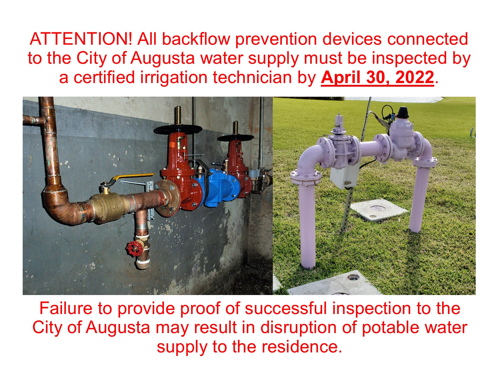 Backflow Prev. Device Inspection Graphic